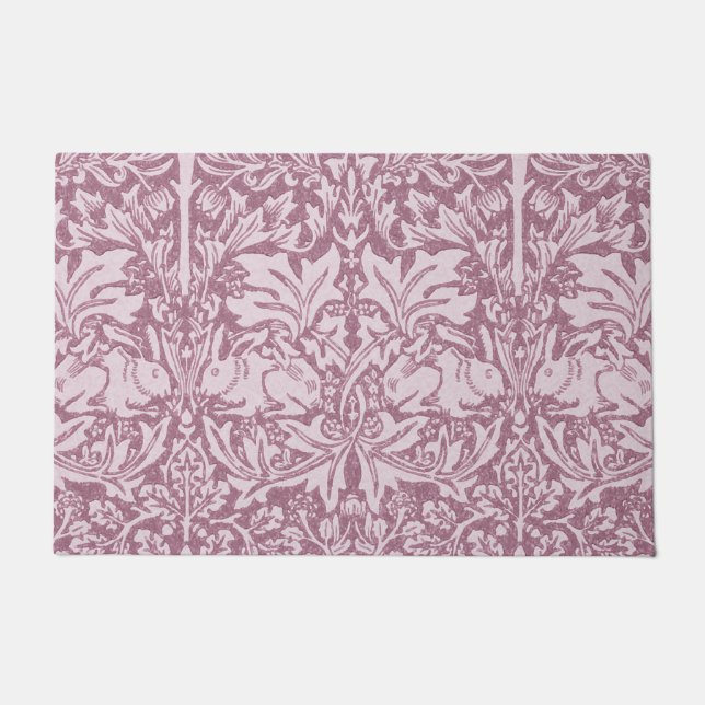 イチゴ泥棒のウィリアム・モリスは改装し、アートn ドアマット (正面)