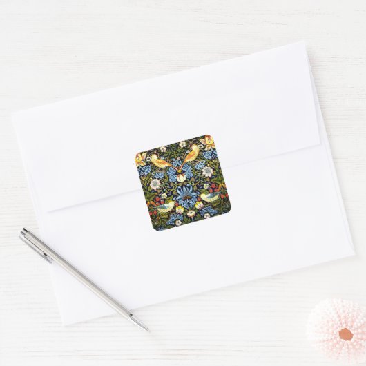 イチゴ泥棒のウィリアム・モリス スクエアシール (封筒)