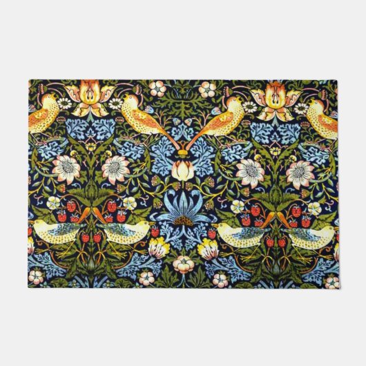 イチゴ泥棒のウィリアム・モリス ドアマット (正面)