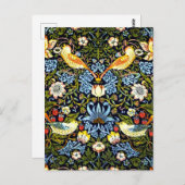 イチゴ泥棒のウィリアム・モリス ポストカード (正面/裏面)