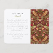 イチゴ泥棒のウェディングインフォメーションカード エンクロージャーカード (正面)