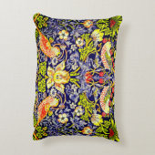 イチゴ泥棒の鳥ウイリアム・モリス アクセントクッション (裏面(縦))