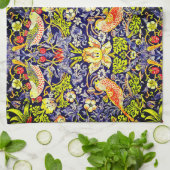 イチゴ泥棒の鳥ウイリアム・モリス キッチンタオル (折り畳み)