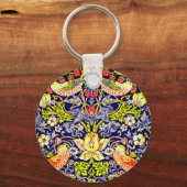 イチゴ泥棒の鳥ウイリアム・モリス キーホルダー (正面)