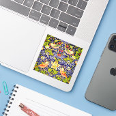 イチゴ泥棒の鳥ウイリアム・モリス シール (ノートパソコンとiPhone)