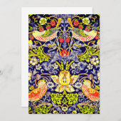 イチゴ泥棒の鳥ウイリアム・モリス セーブザデート (正面/裏面)