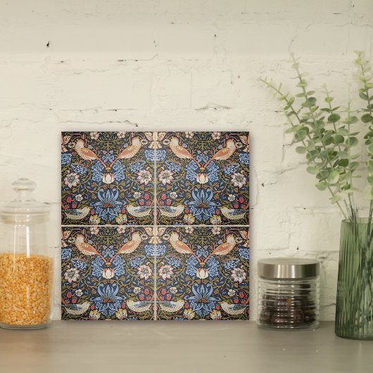 イチゴ泥棒の鳥ウイリアム・モリス タイル