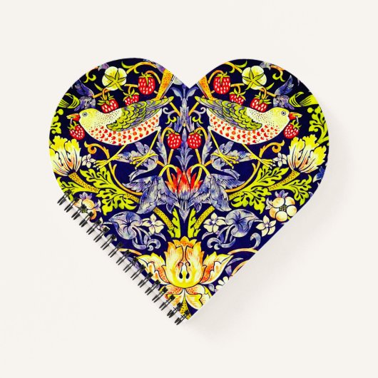 イチゴ泥棒の鳥ウイリアム・モリス ノートブック (正面)