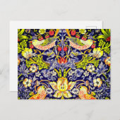 イチゴ泥棒の鳥ウイリアム・モリス ポストカード (正面/裏面)