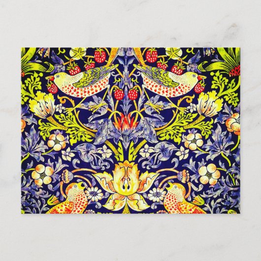 イチゴ泥棒の鳥ウイリアム・モリス ポストカード (正面)