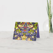 イチゴ泥棒の鳥ウイリアム・モリス 招待状 (裏面)