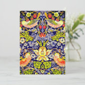 イチゴ泥棒の鳥ウイリアム・モリス 招待状 (スタンド正面)