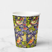 イチゴ泥棒の鳥ウイリアム・モリス 紙コップ (右)