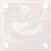 イチゴ泥棒ウィリアム・モリス ガラスコースター (裏面)