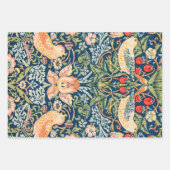 イチゴ泥棒ギフトラップフラットシートセット3 ラッピングペーパーシート (正面3)