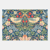 イチゴ泥棒ギフトラップフラットシートセット3 ラッピングペーパーシート (正面2)