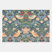 イチゴ泥棒ギフトラップフラットシートセット3 ラッピングペーパーシート (正面)