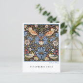 イチゴ泥棒テキスタイルデザインウィリアム・モリス ポストカード (スタンド正面)