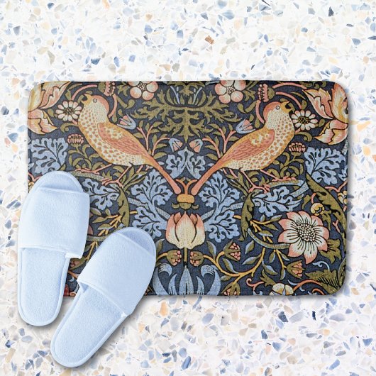 イチゴ泥棒パターンWilliam Morris バスマット