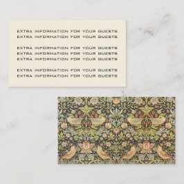 イチゴ泥棒ビンテージ結婚式セット エンクロージャーカード