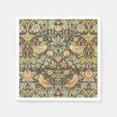 イチゴ泥棒ビンテージ結婚式セット スタンダードカクテルナプキン (正面)