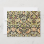 イチゴ泥棒ビンテージ結婚式セット セーブザデート (裏面)