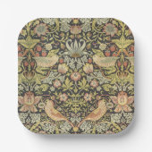 イチゴ泥棒ビンテージ結婚式セット ペーパープレート (正面)