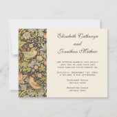 イチゴ泥棒ビンテージ結婚式セット 招待状 (正面)