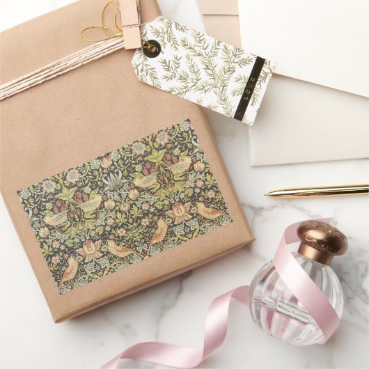 イチゴ泥棒ビンテージ結婚式セット 長方形シール (ギフト)