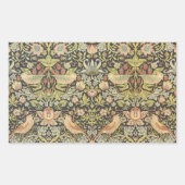 イチゴ泥棒ビンテージ結婚式セット 長方形シール (正面)