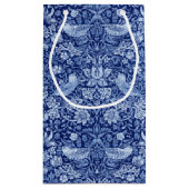 イチゴ泥棒ブルーモノトーンの、ウィリアム・モリス スモールペーパーバッグ (裏面)