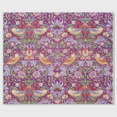 イチゴ泥棒レッド、ウィリアム・モリス ラッピングペーパー (フラット)