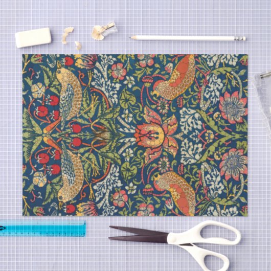 イチゴ泥棒、インフィニティドットbyアフターモリス 薄葉紙 (クラフト)