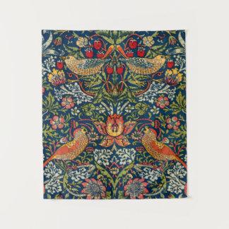 イチゴ泥棒、ウィリアム・モリスの後ろのドット タペストリー