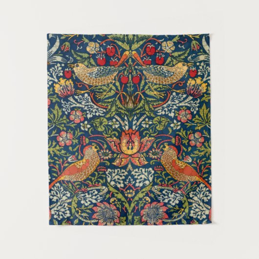 イチゴ泥棒、ウィリアム・モリスの後ろのドット タペストリー (正面)