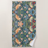 イチゴ泥棒（ウィリアム・モリス著） ビーチタオル (正面)