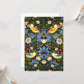 イチゴ泥棒、ウィリアム・モリス カード (正面/裏面インサイチュ)