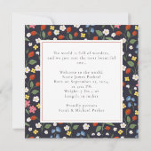 イチゴ海軍ベビー誕生発表 案内状 (裏面)