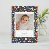 イチゴ海軍ベビー誕生発表 案内状 (スタンド正面)