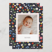 イチゴ海軍ベビー誕生発表 案内状 (正面/裏面)