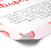 イチゴ深夜おむつ赤ちゃんシャワーサイン ポスター (角)