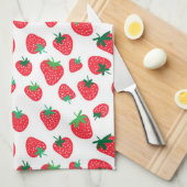 イチゴ満載 キッチンタオル (四つ折り)