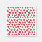 イチゴ満載 スタンダードカクテルナプキン (正面)