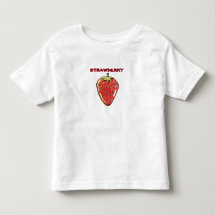 イチゴ漫画スタイルイラストレーション トドラーTシャツ