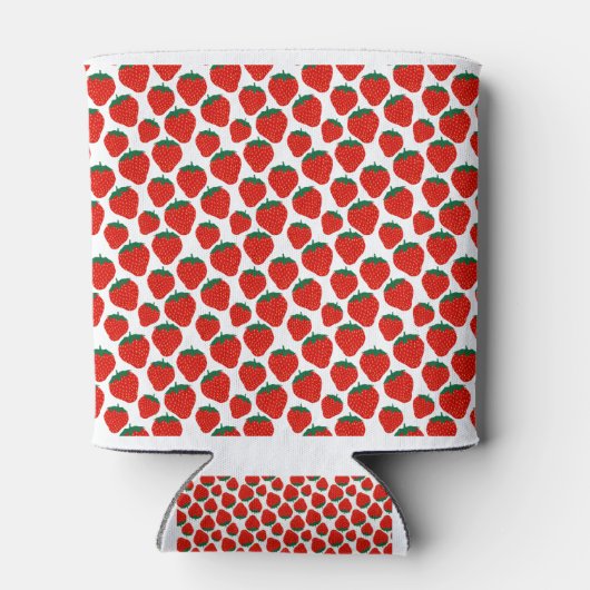 イチゴ熱狂する模様 缶クーラー (裏面)
