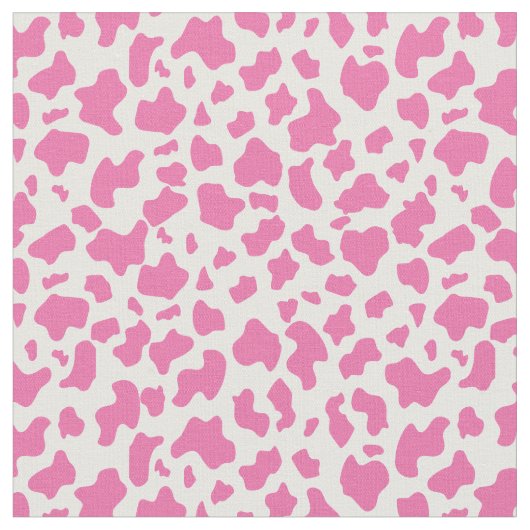 イチゴ牛のプリント、カスタム背景とサイズ ファブリック (クローズアップ)