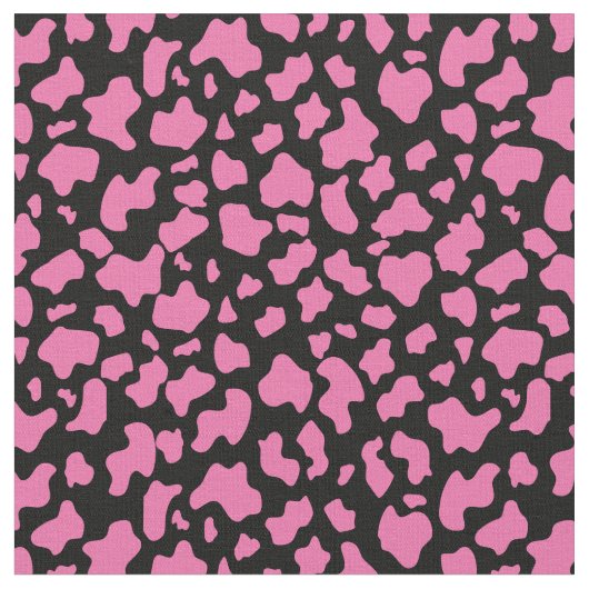 イチゴ牛のプリント、カスタム背景とサイズ ファブリック (クローズアップ)