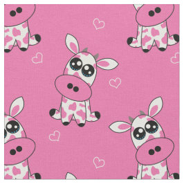 イチゴ🍓牛(ハート、ピンク、カスタム) ファブリック