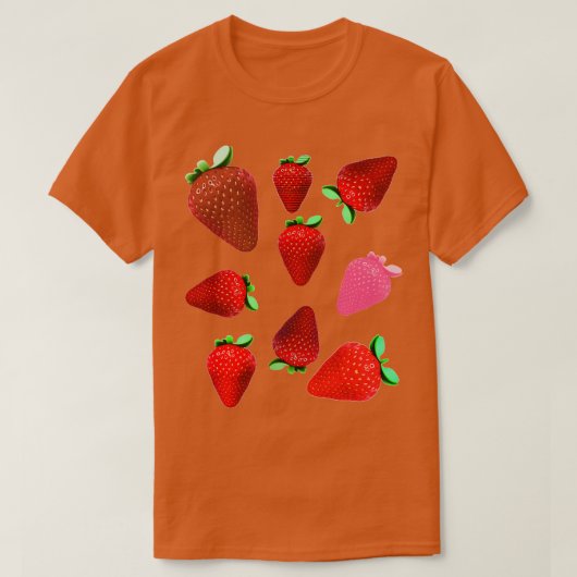 イチゴ状の Tシャツ (デザイン正面)