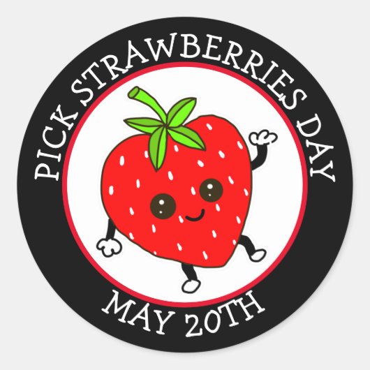 イチゴ狩り日 – 5月20日 ラウンドシール (正面)